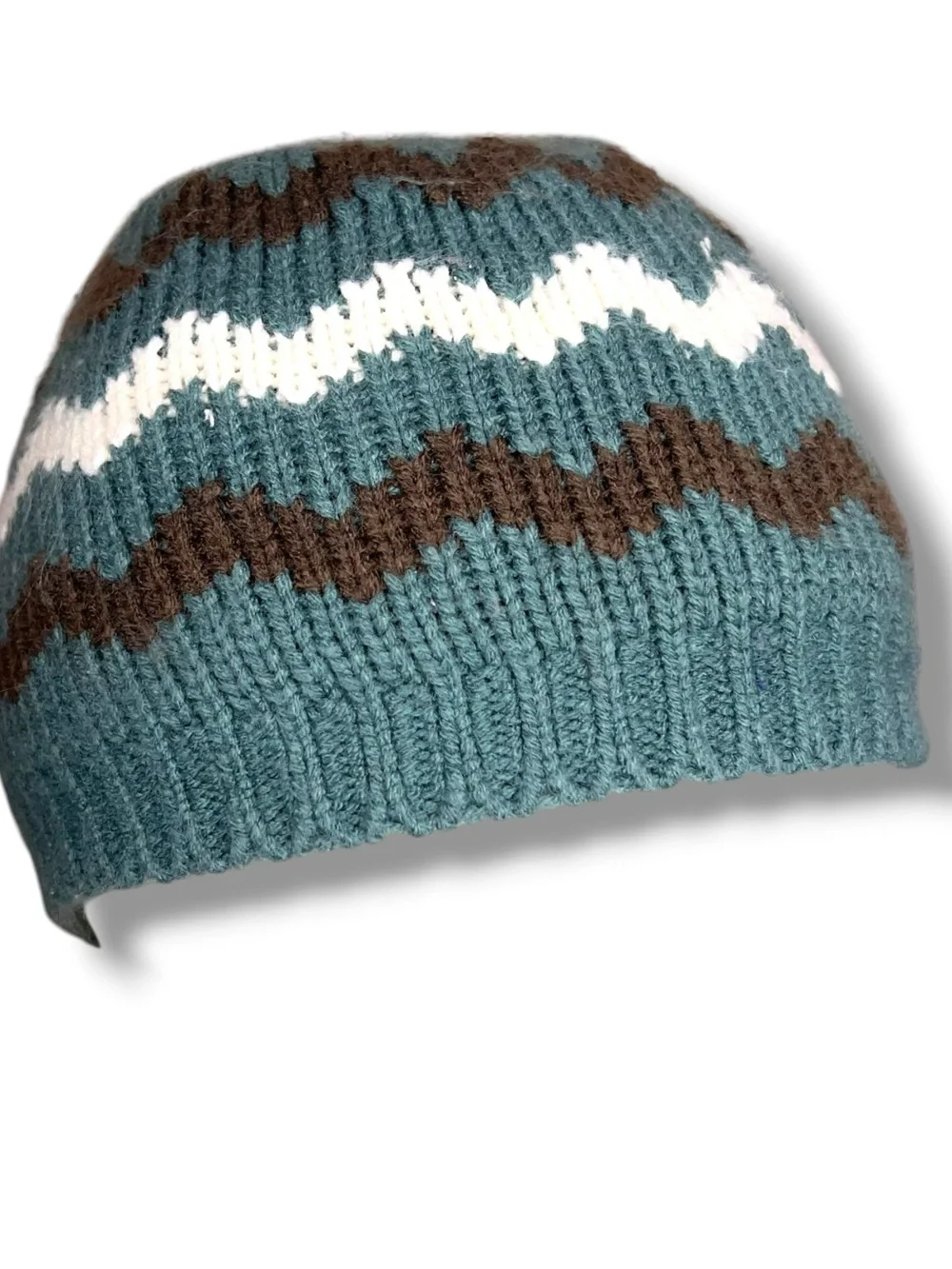 Set Of 2 Carhartt Beanie Knit Hats Women Brown Pink Blue Fleece Lined Cable Knit